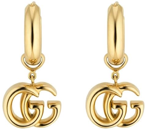 gold gucci hoops|gucci gold earrings sale.